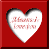 Gif animé coeur rose red